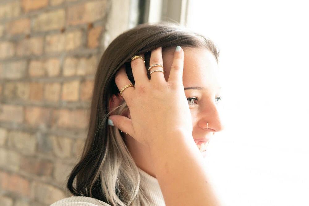 Braided Brass Ring by Fair Anita