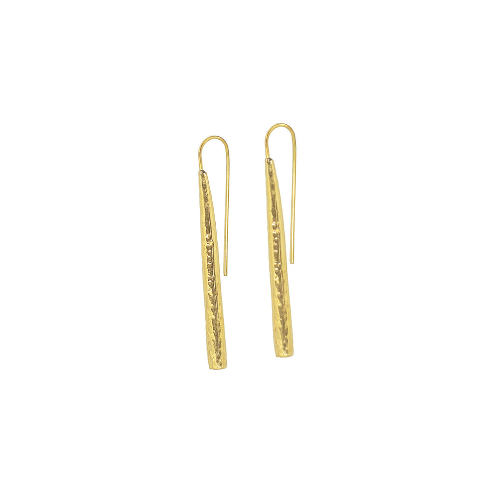 Moja Brass Long Bar Dangle Earrings for Women
