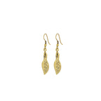 Brass Palm Leaf Earrings for Women - Tawi