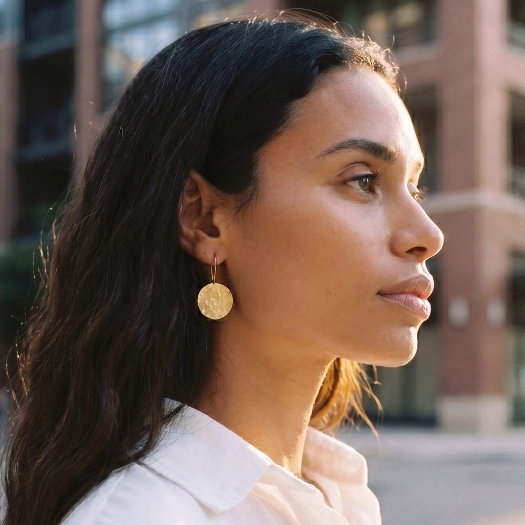 Brass Drop Stud Earrings for Men and Women - Njiwa