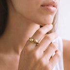 Open Adjustable Dash Ring in Brass for Men and Women - Asali