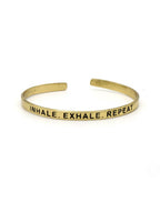 Breathe Quote Cuff by Fair Anita