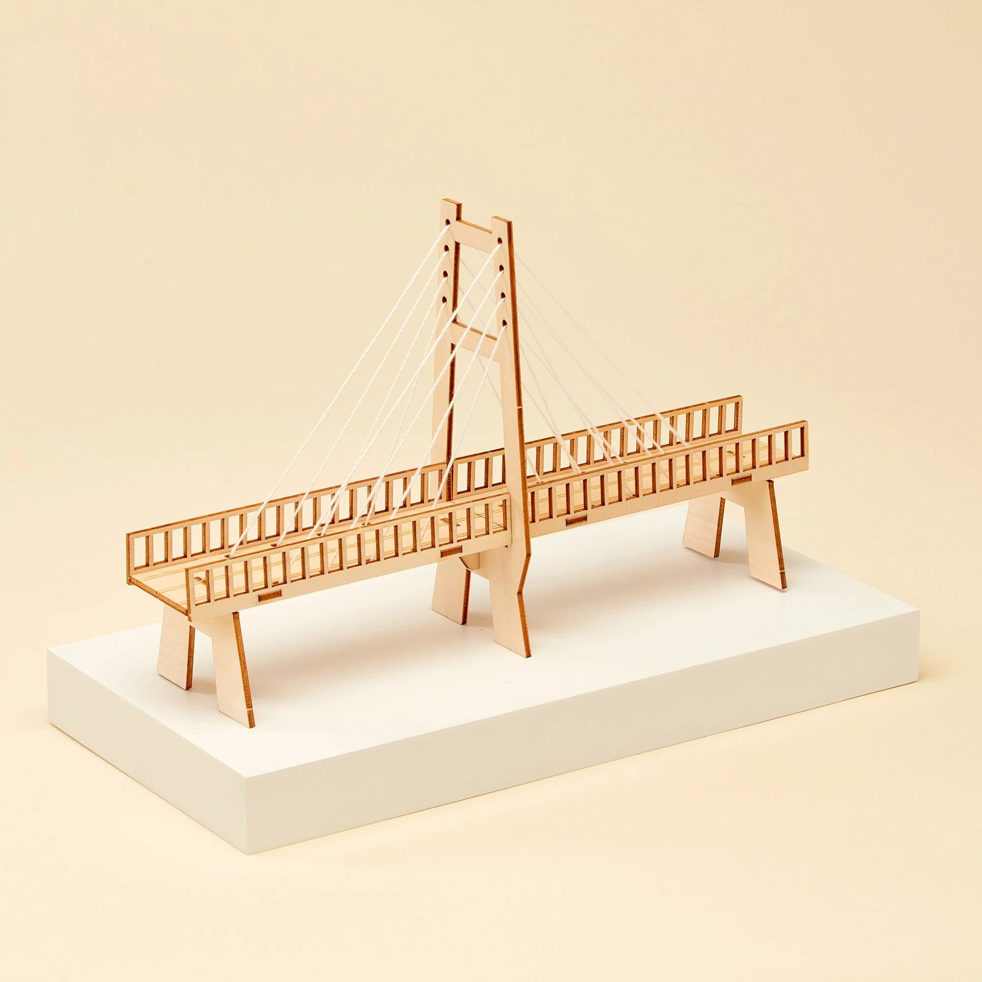 Cable-Stayed Bridge DIY Kit, Educational STEM Toy by Kitsville
