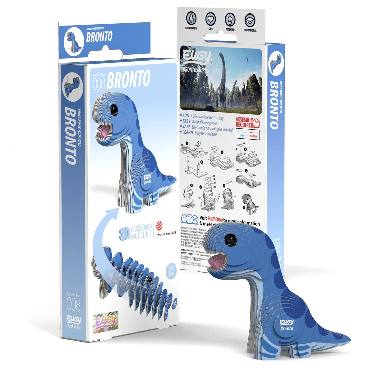 Brontosaurus 3D Puzzle for Kids | Dinosaur STEM Craft Activity