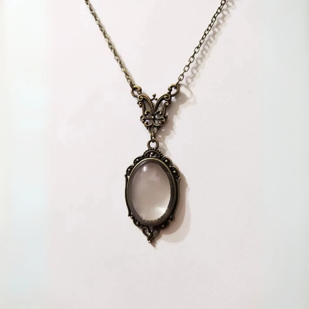 Bronze Magnifying Glass Pendant Necklace by The Bullish Store