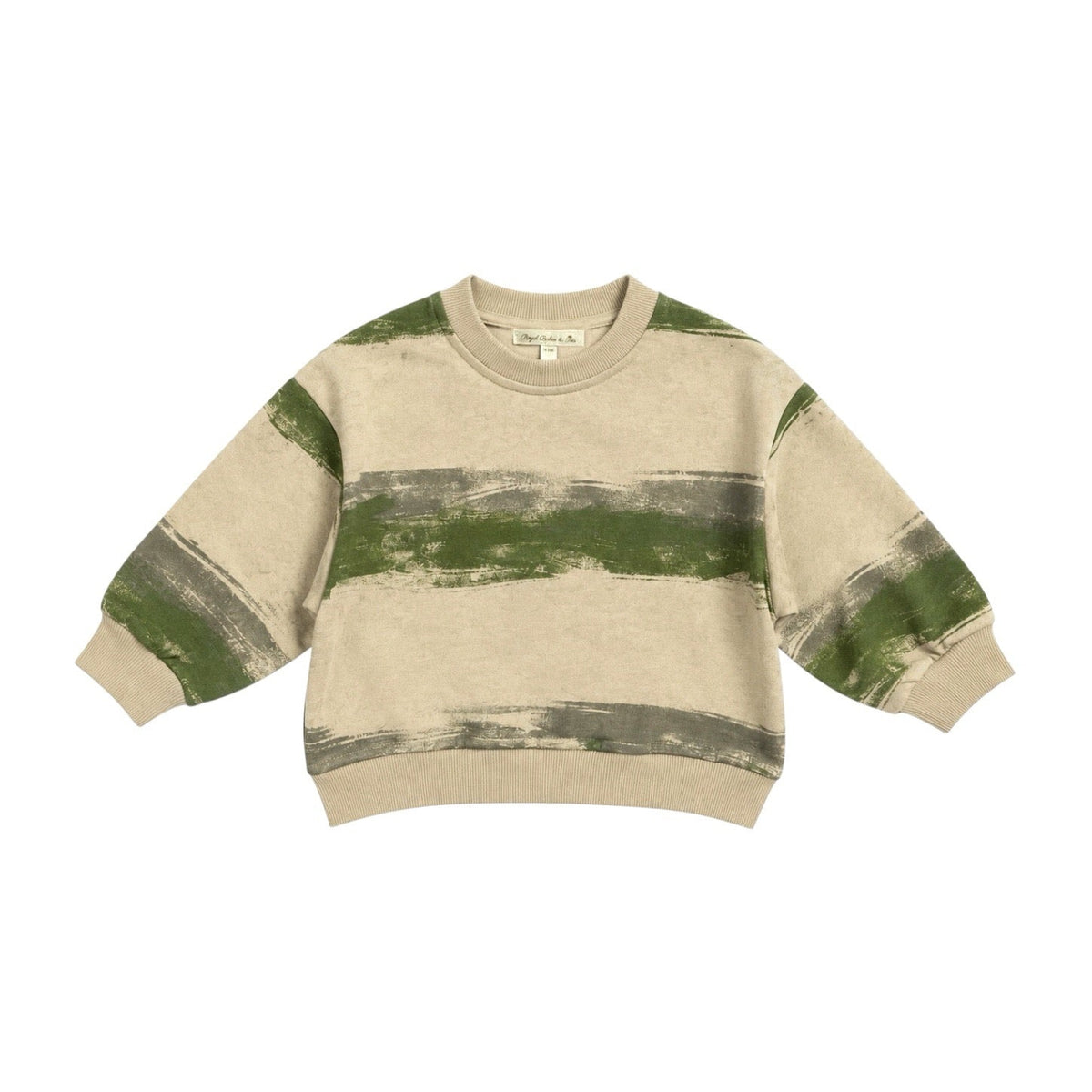 Green Brush Of Paint Relaxed Fit Sweatshirt