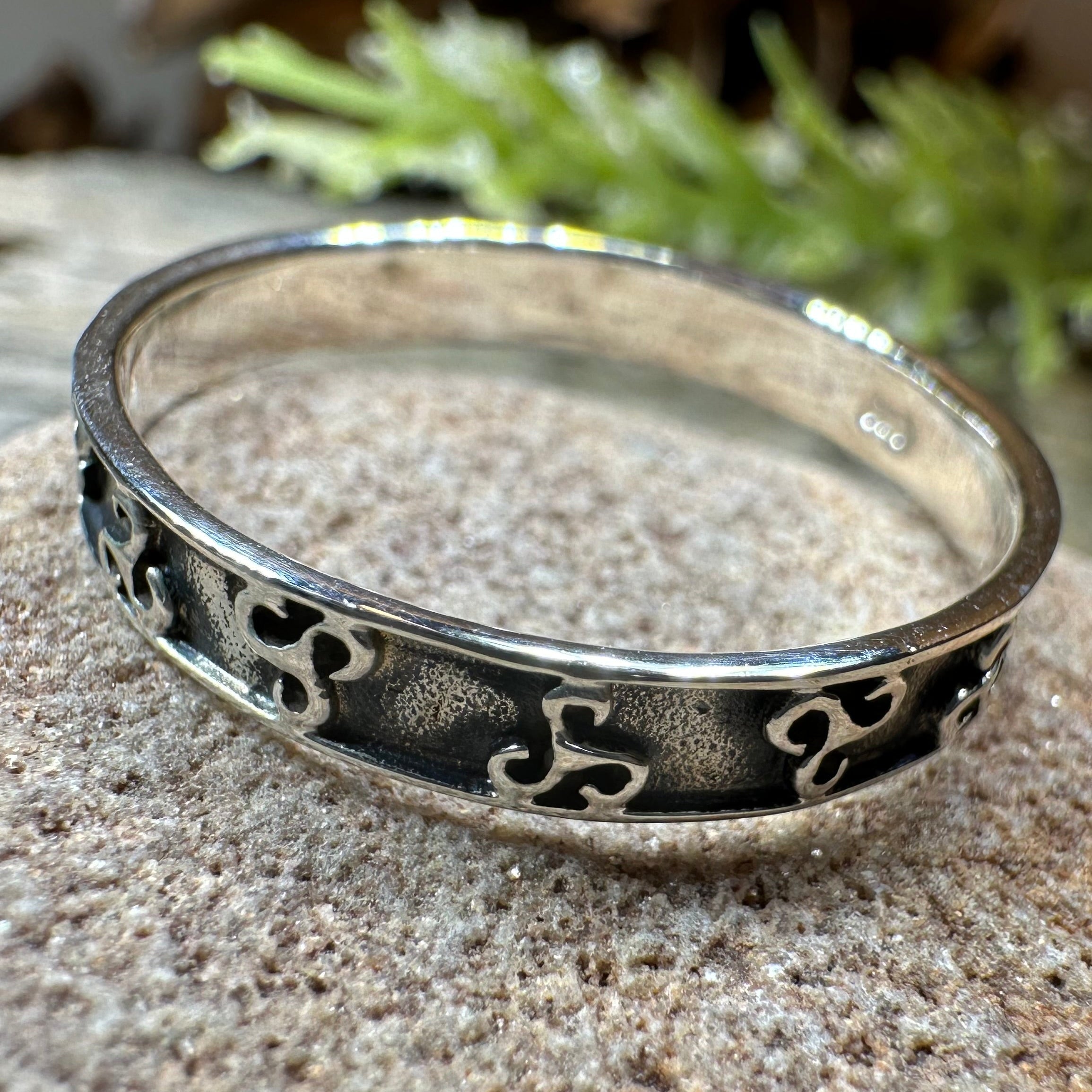 Minimalist Triple Spiral Ring
