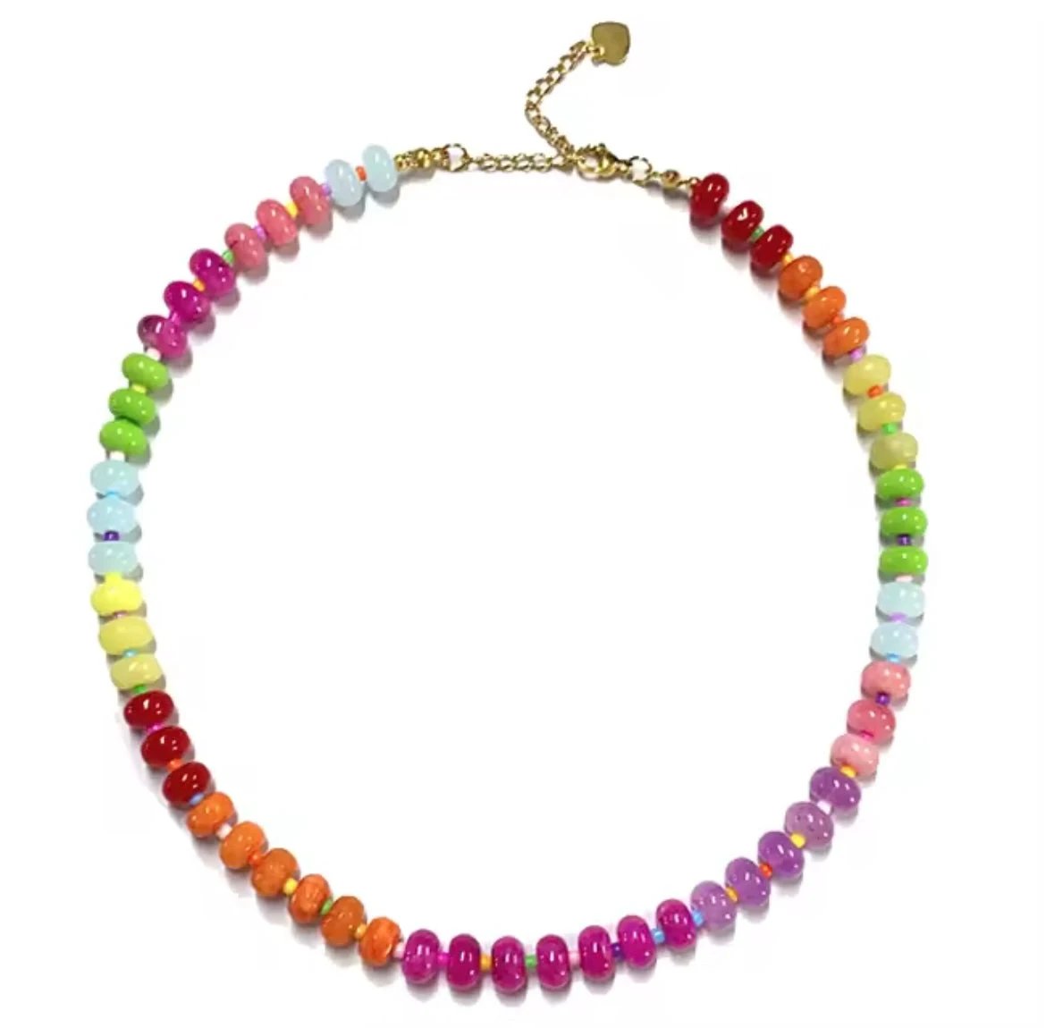 Rainbow Beaded Necklaces by Curated By Suarez