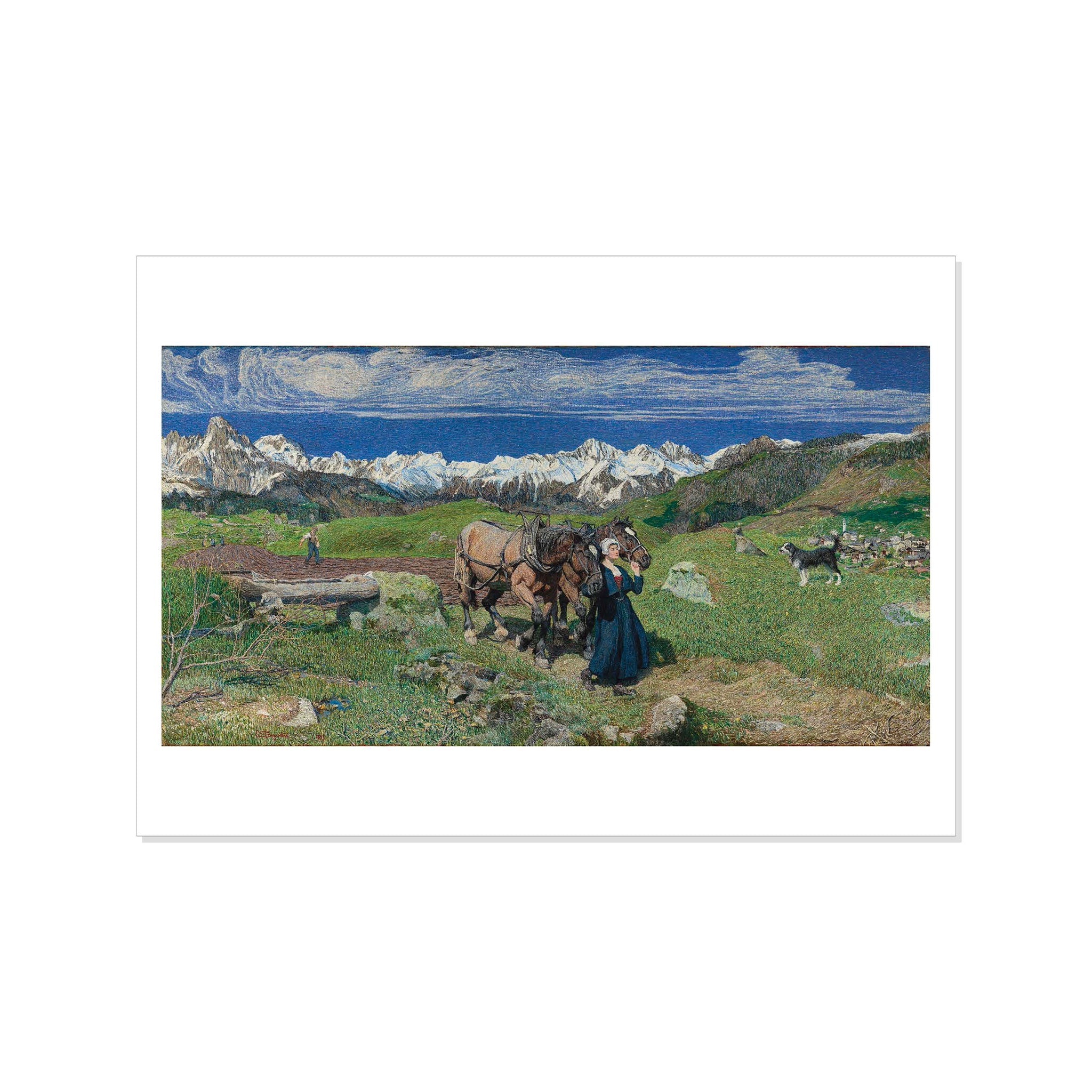 Segantini -  Spring in the Alps - Postcard