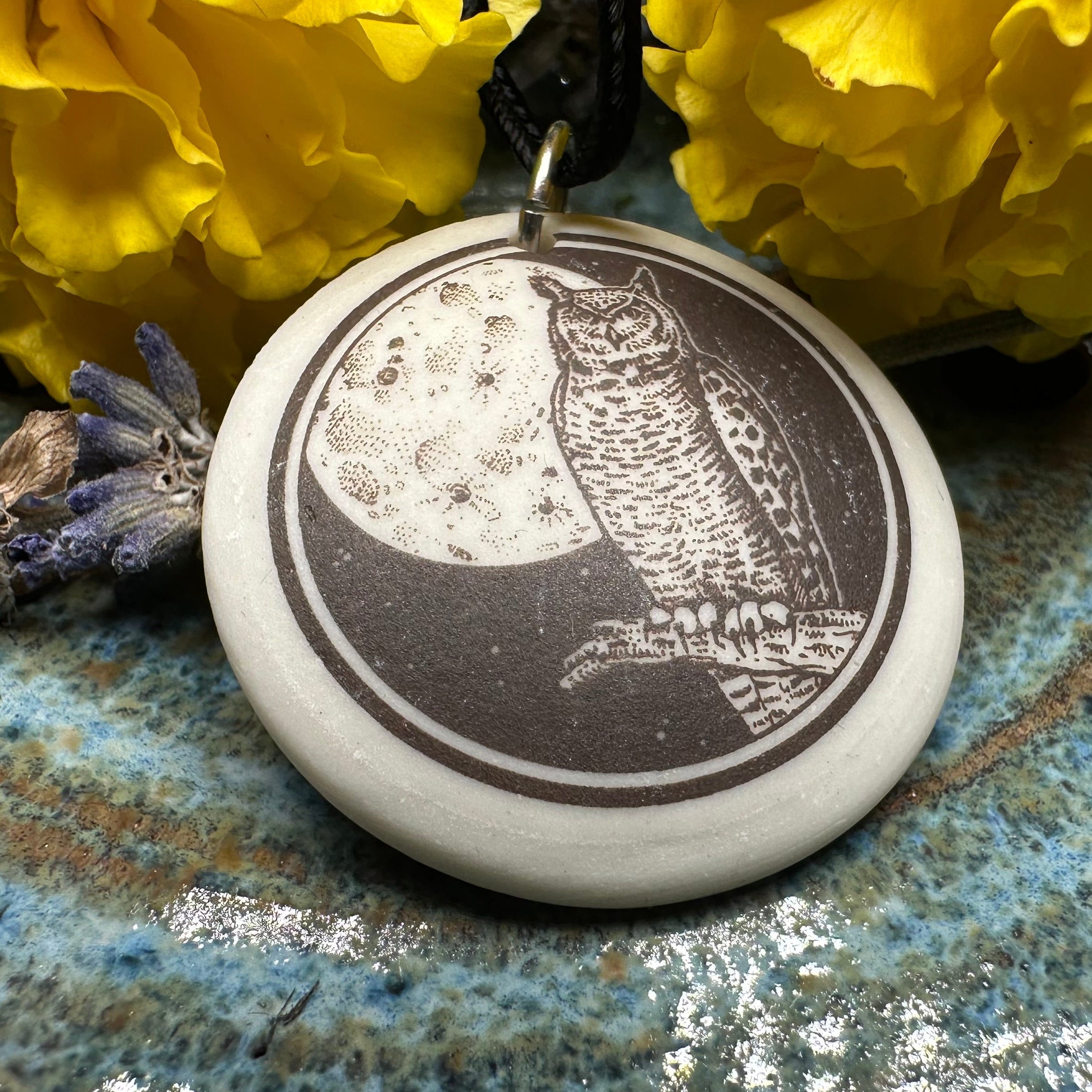 Artisan Great Horned Owl Necklace - Handmade in the U.S.A.