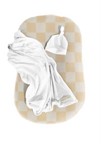 Beige & White Checkered Baby Lounger Cover