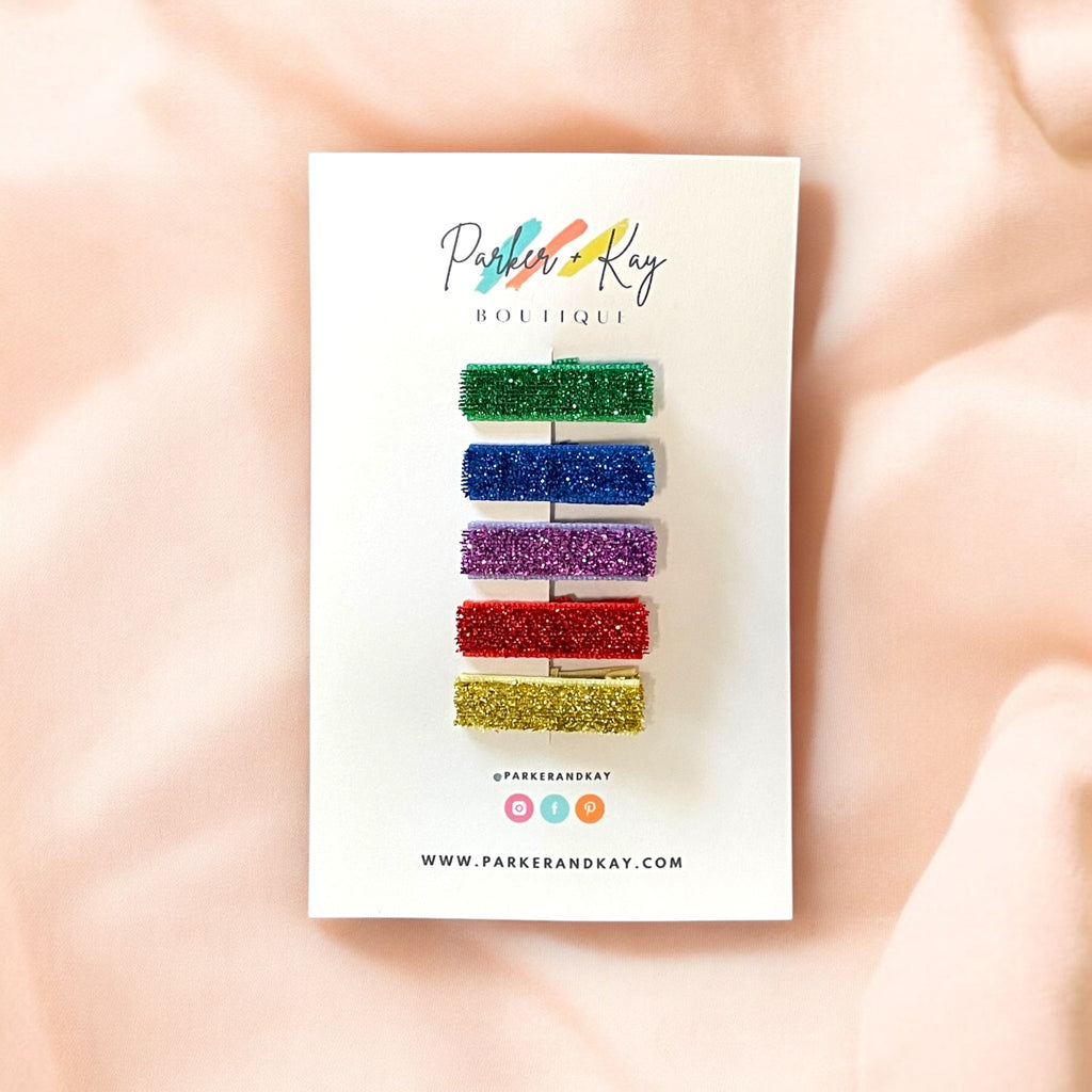 Tinsel Hair Clips Variety Set