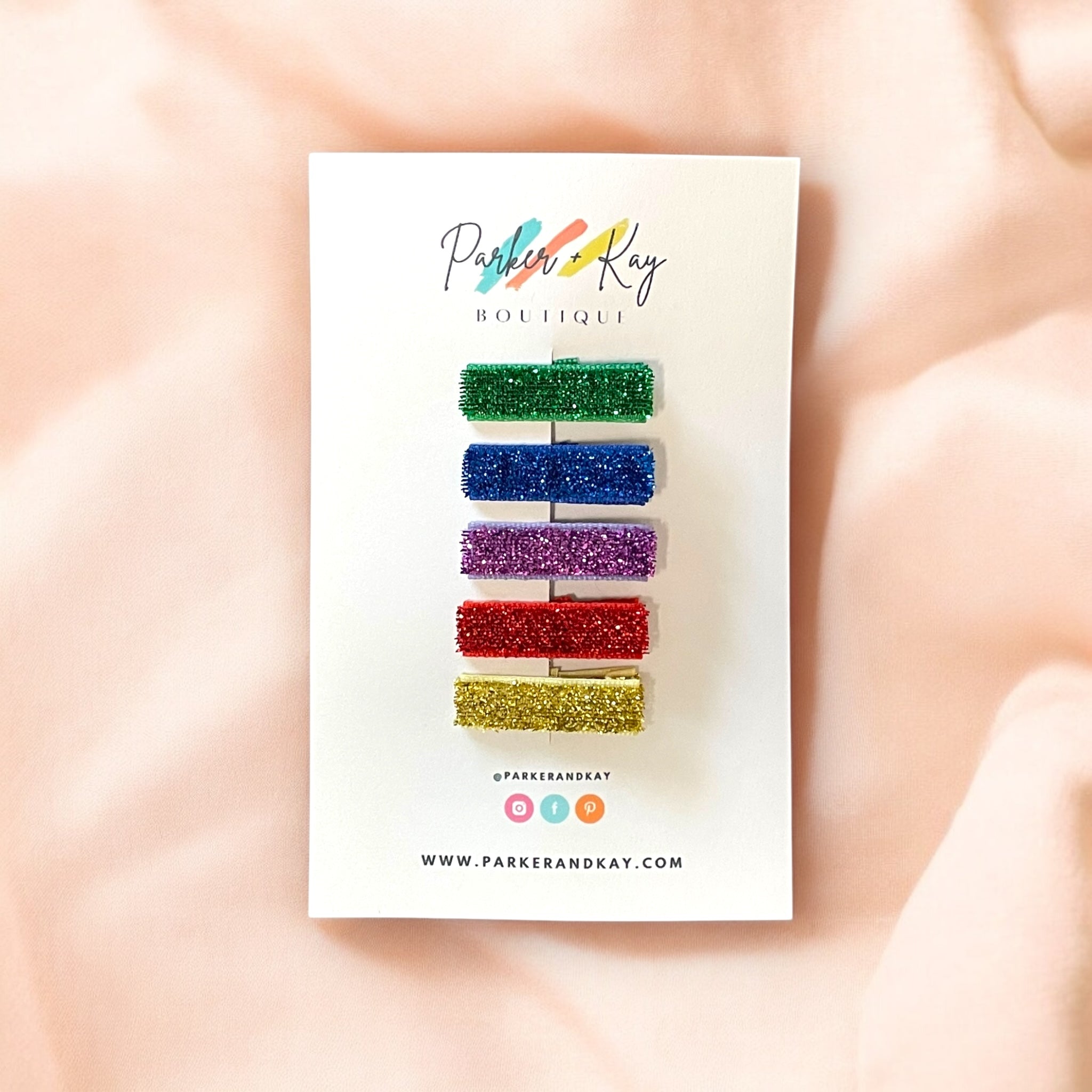 Tinsel Hair Clips Variety Set