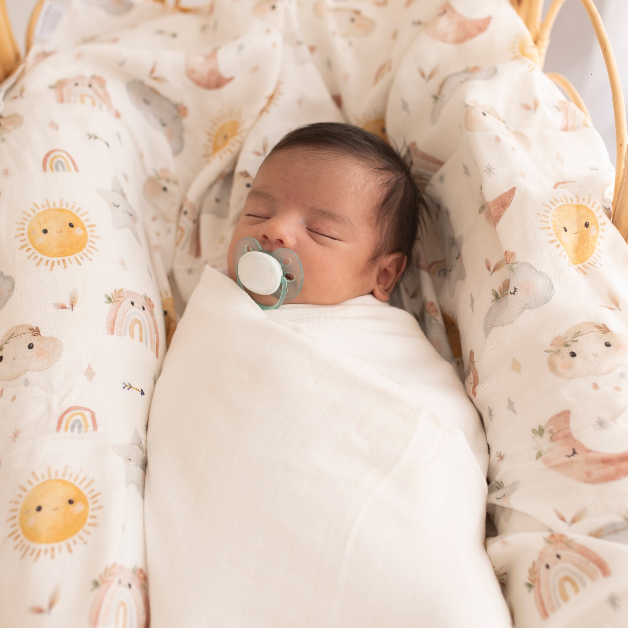 Muslin Swaddle Blankets - Soft Breathable Baby Swaddle Wrap, Bamboo Viscose & Cotton Receiving Blankets for Newborns, 2-Pack