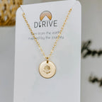 Hand Stamped Medium Coin Necklace by Derive Jewelry