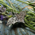Nighthawk Celtic Bat Necklace in Sterling Silver
