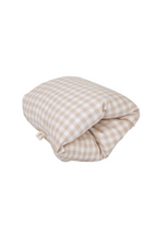 Beige Gingham Travel Cradle Arm Pillow