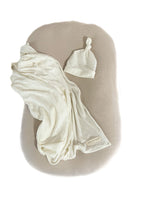Oat Ribbed Baby Lounger Cover
