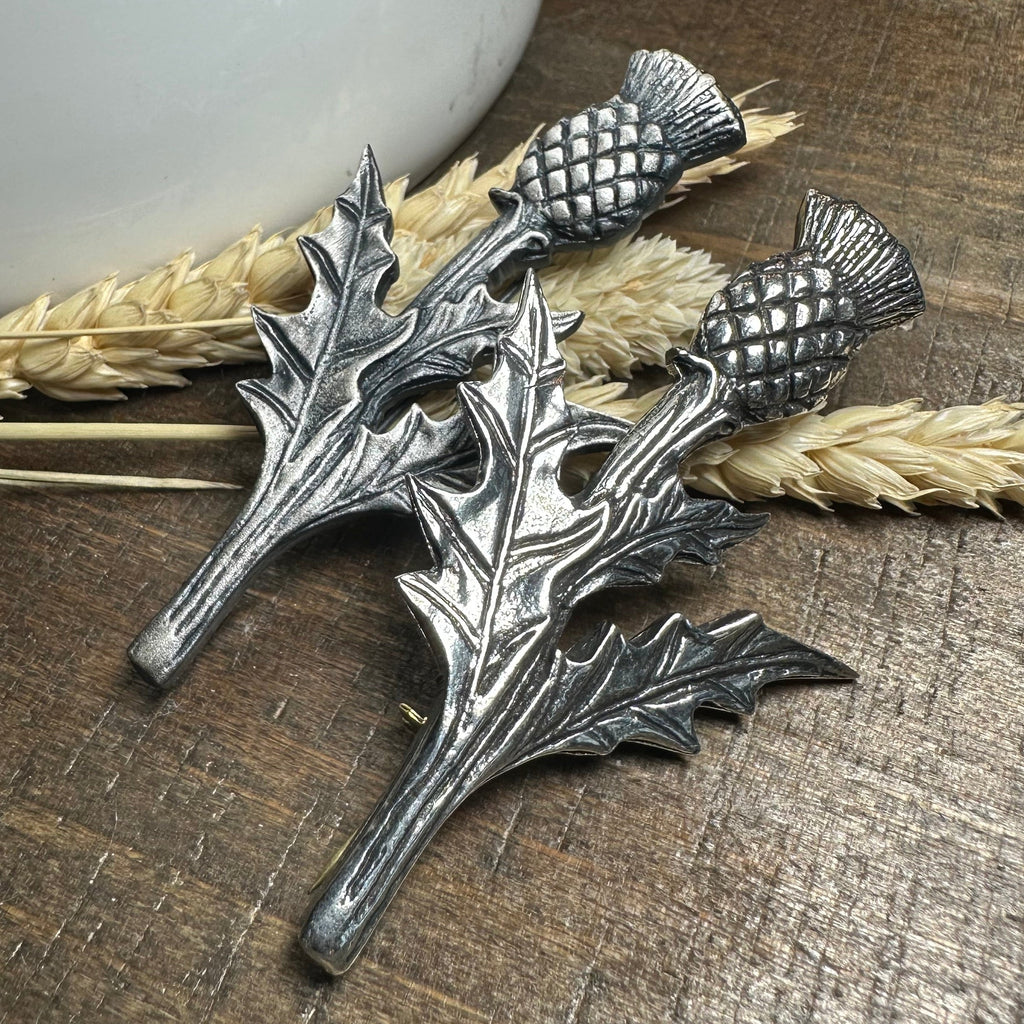 Balmoral Scottish Thistle Kilt Pin - Handmade in Scotland