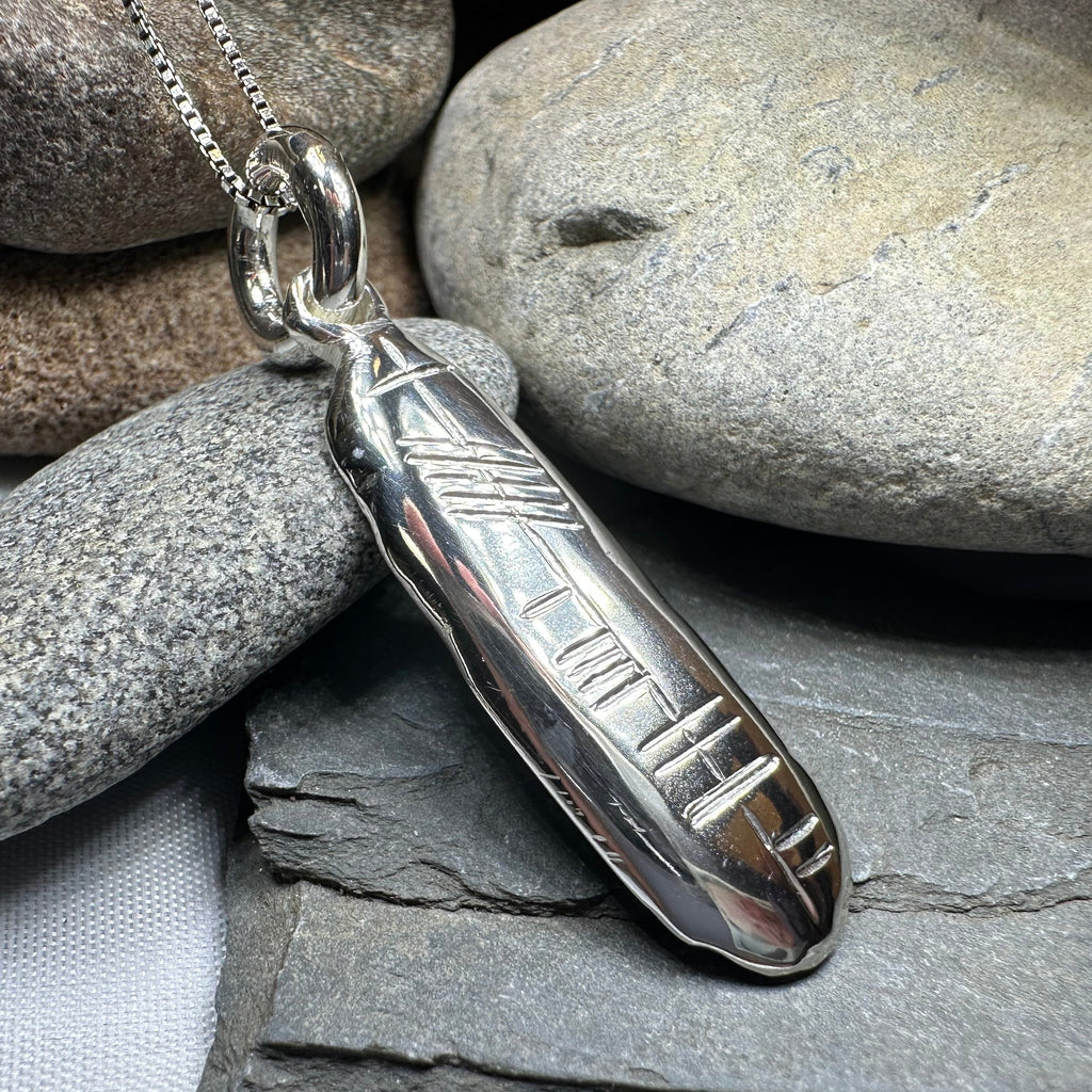 Gaelic Warrior Ogham Necklace - Made in Ireland