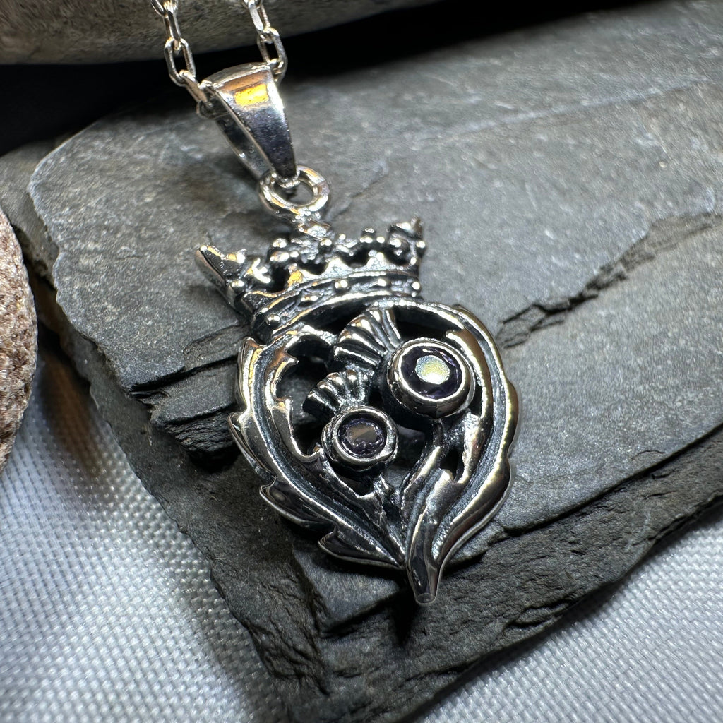 Petite Amethyst Scottish Luckenbooth Necklace