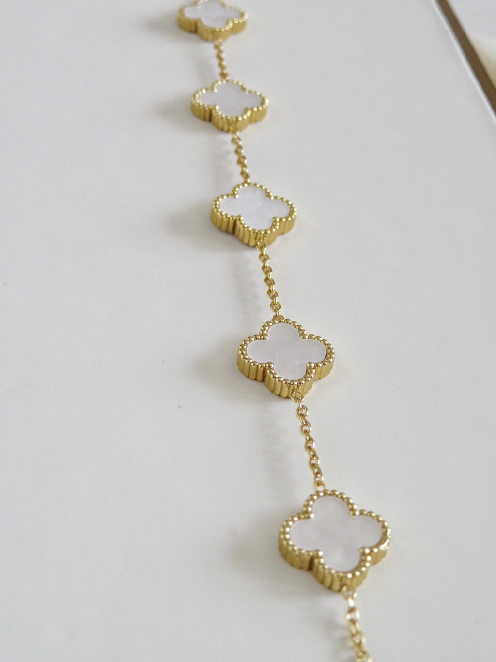 Luck Intention -Pearl Shell Clover Bracelet by Curated By Suarez