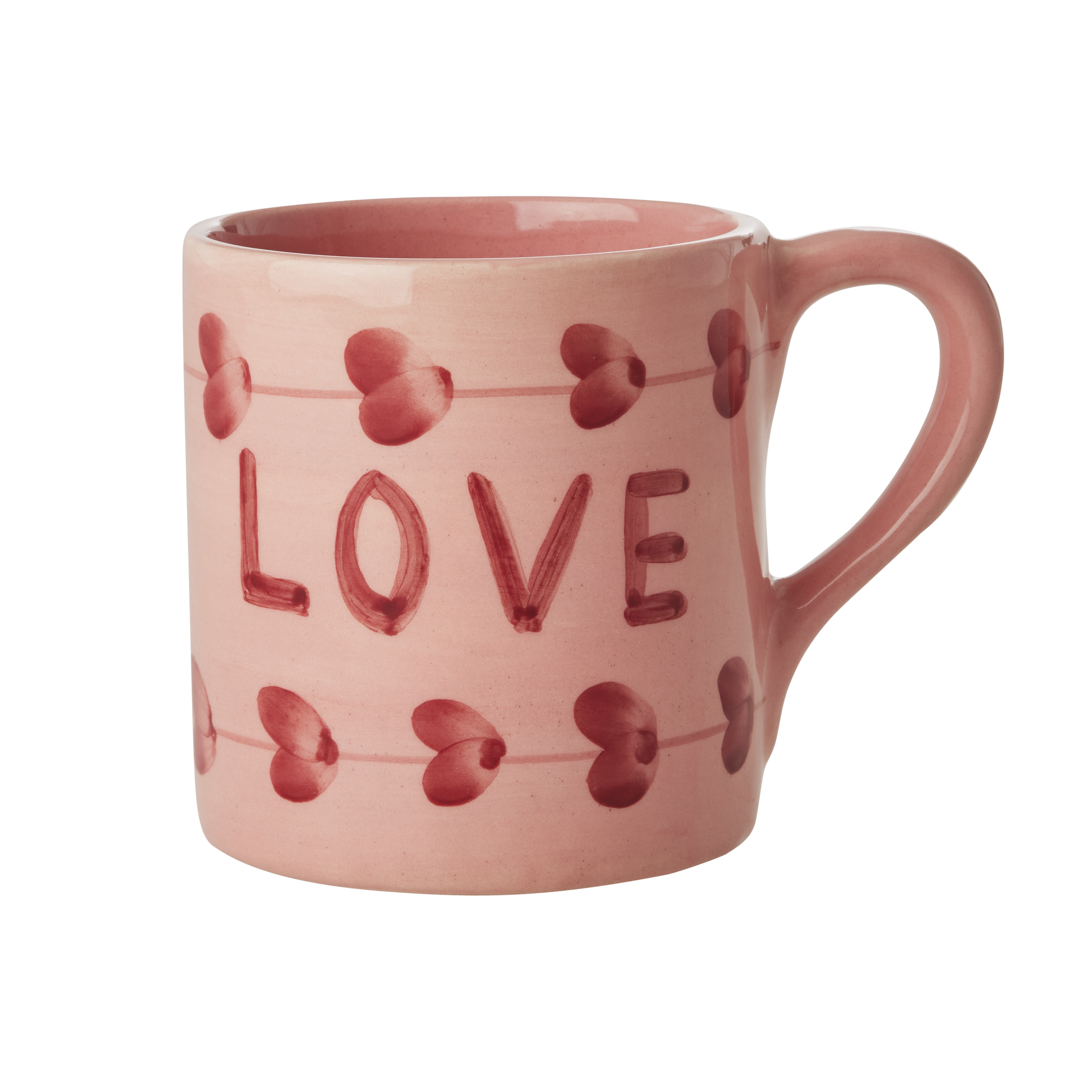 Ceramic Mug with Hand Painted Love - 14.2 oz