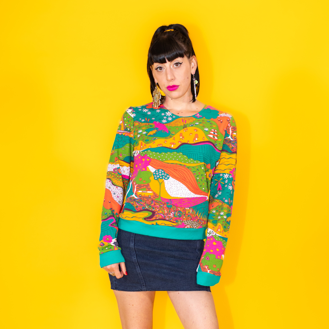 Landscape Pullover in Emerald by Blue Platypus Clothing