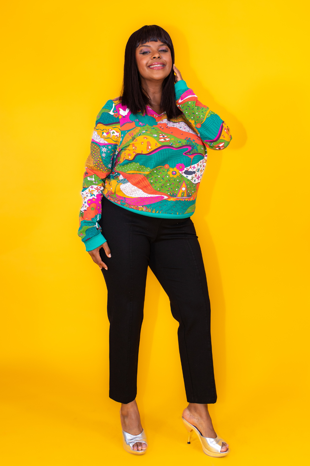 Landscape Pullover in Emerald by Blue Platypus Clothing