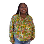 Magnificent Mushroom Pullover in Olive by Blue Platypus Clothing