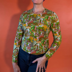 Magnificent Mushroom Pullover in Olive by Blue Platypus Clothing