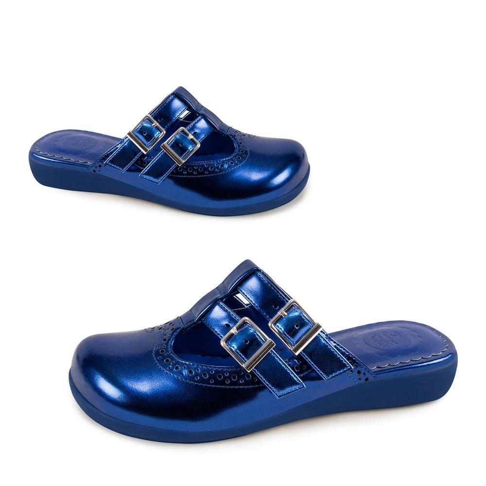 Chocolaticas® Chrome Crush Blue Women's Clog by Hot Chocolate Design