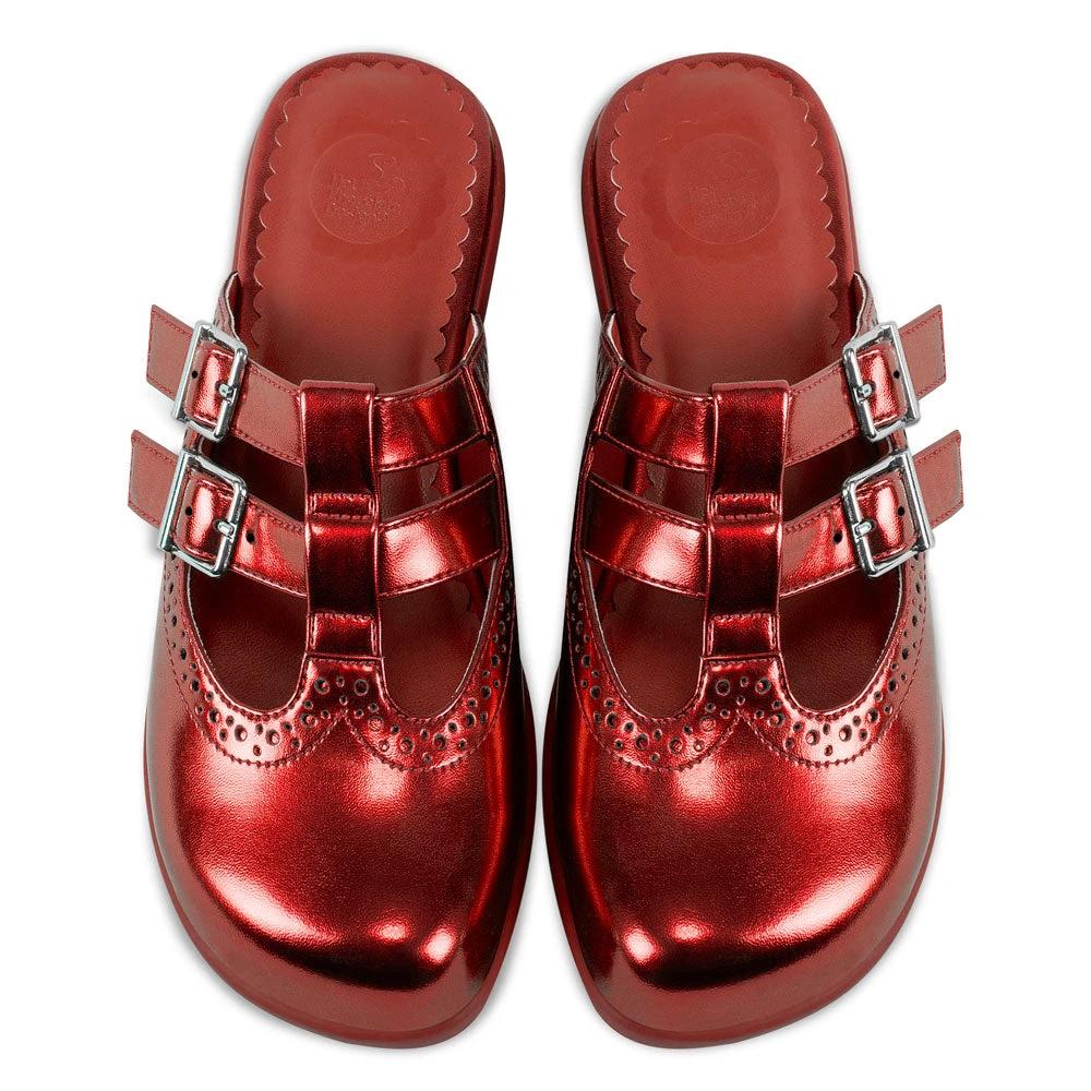 Chocolaticas® Chrome Crush Crimson Women's Clog by Hot Chocolate Design