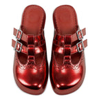 Chocolaticas® Chrome Crush Crimson Women's Clog by Hot Chocolate Design
