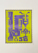 Risograph Print 8" x 10" - "Connected" by JAVIERA VARAS STUDIO