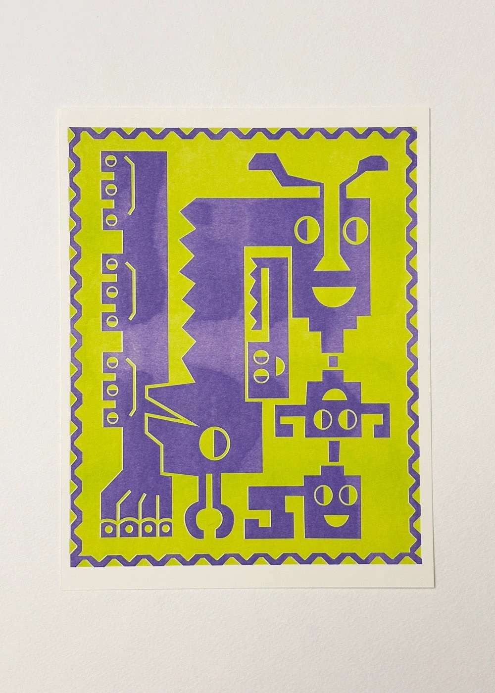 Risograph Print 8" x 10" - "Connected" by JAVIERA VARAS STUDIO