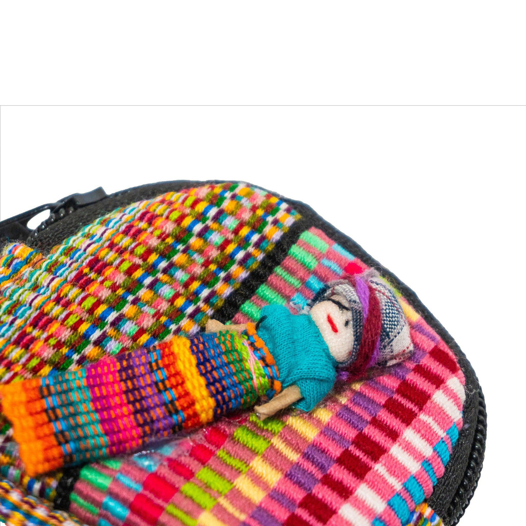 Worry Doll Tiny Bag Keychain | Coin Purse | AirPod Bag - Guatemala