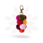 Uva Pompom Cluster Multicolor Boho Bag Charm | Zipper Pull - Thailand