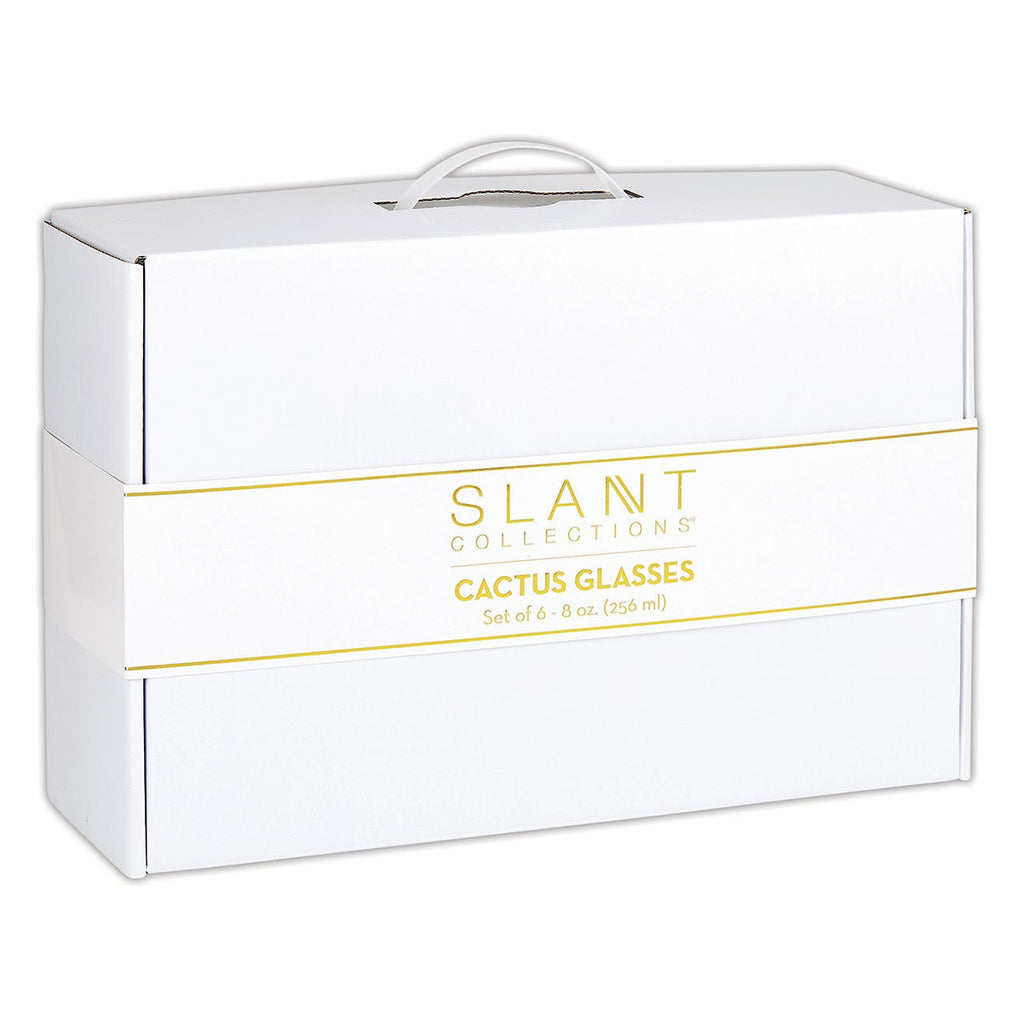 Cactus Glass Set of 6 | Stackable Cocktail Glass Giftable Drinkware Set