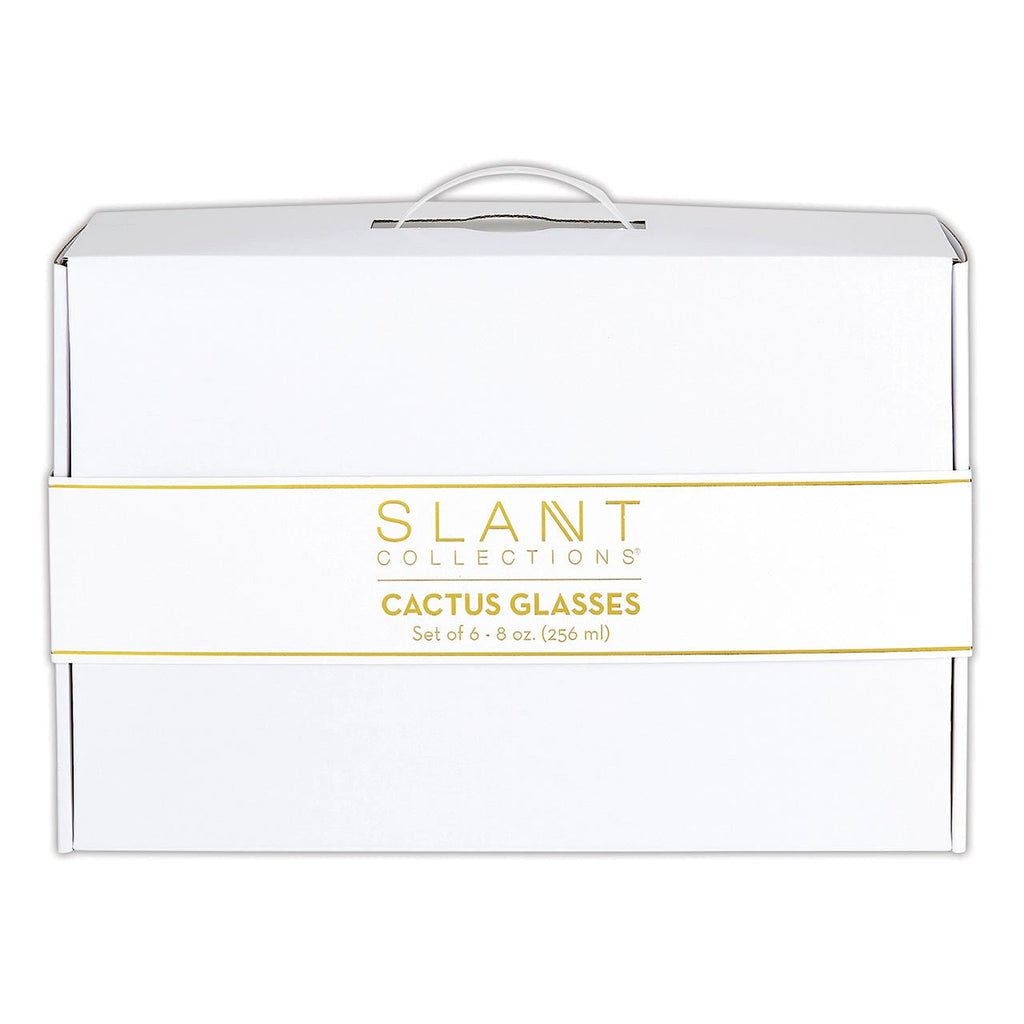 Cactus Glass Set of 6 | Stackable Cocktail Glass Giftable Drinkware Set