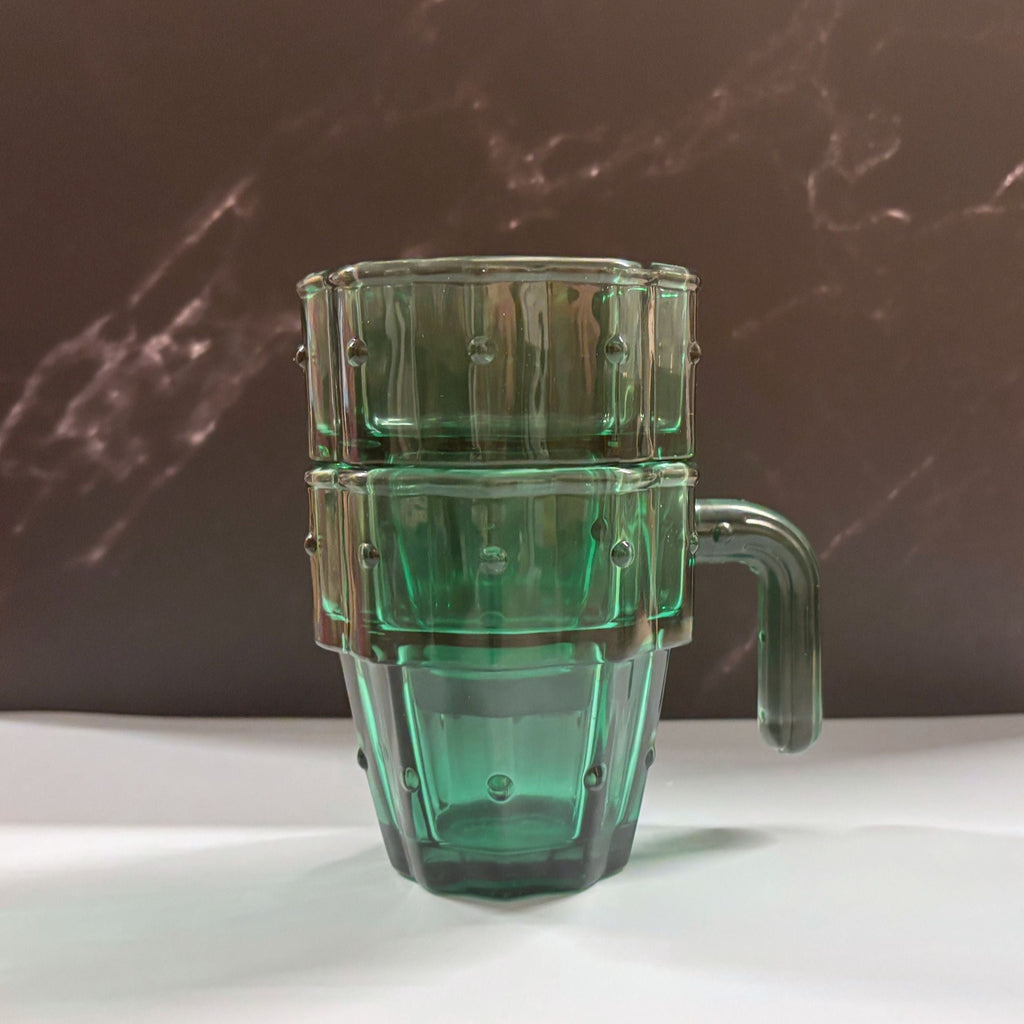 Cactus Glass Set of 6 | Stackable Cocktail Glass Giftable Drinkware Set