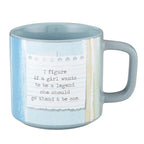 Calamity Jane "If a Girl Wants To Be A Legend" Coffee Mug | Stoneware Tea Coffee Cup | 14oz by The Bullish Store