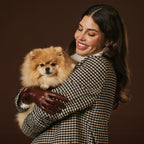 Camilla (brown) - Italian long leather winter gloves with luxurious cashmere lining
