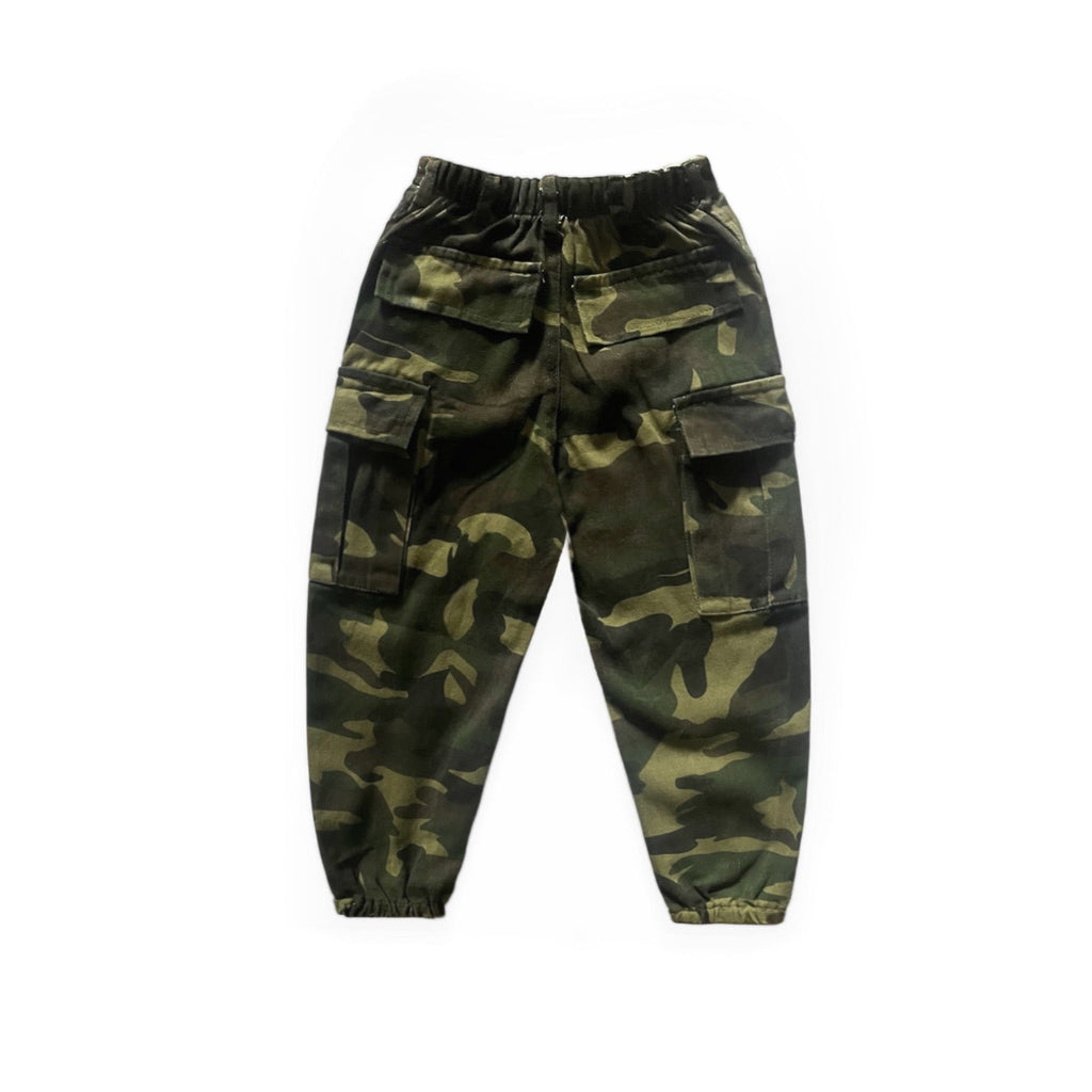 Cotton Camo Cargo Jogger Pants