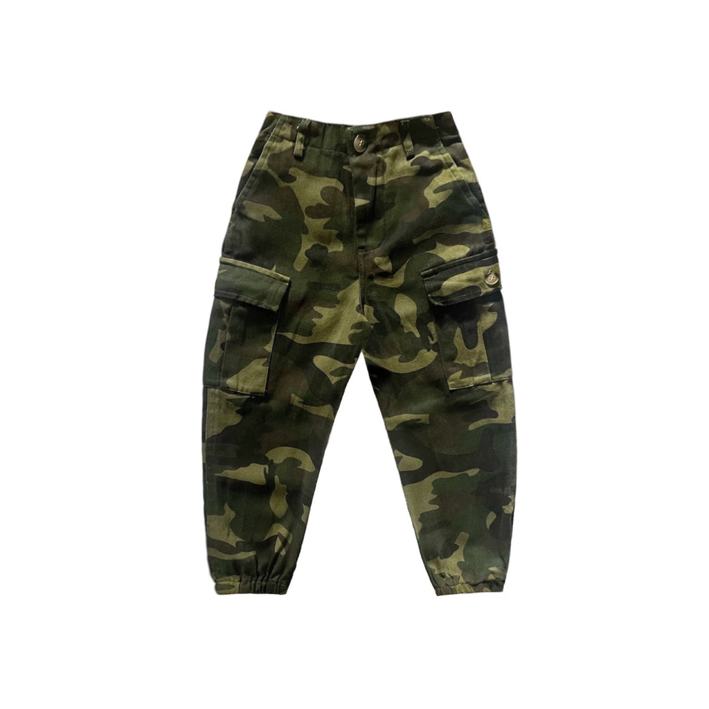 Cotton Camo Cargo Jogger Pants