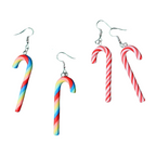 Candy Cane Earrings in Candy Stripe or Rainbow
