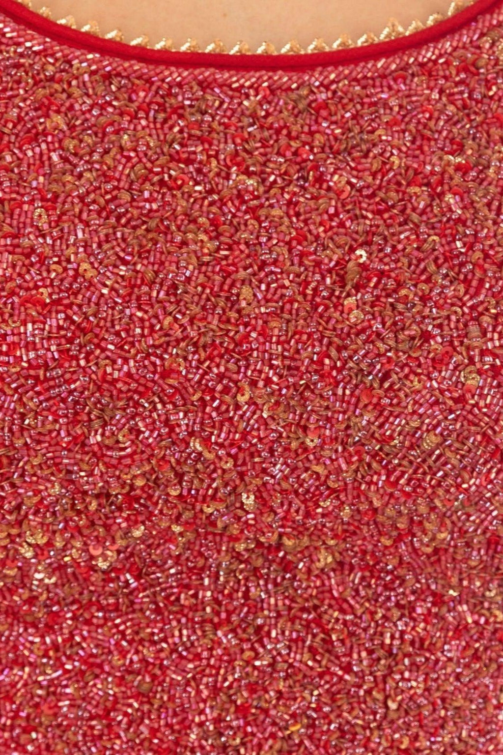 Fiara Red Gown with Drape