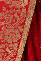 Fiara Red Gown with Drape by Raas