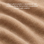 Camilla (brown) - Italian long leather winter gloves with luxurious cashmere lining