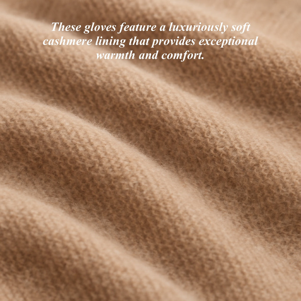 Giovanni (cognac) - Classic Italian lambskin leather gloves with cashmere lining